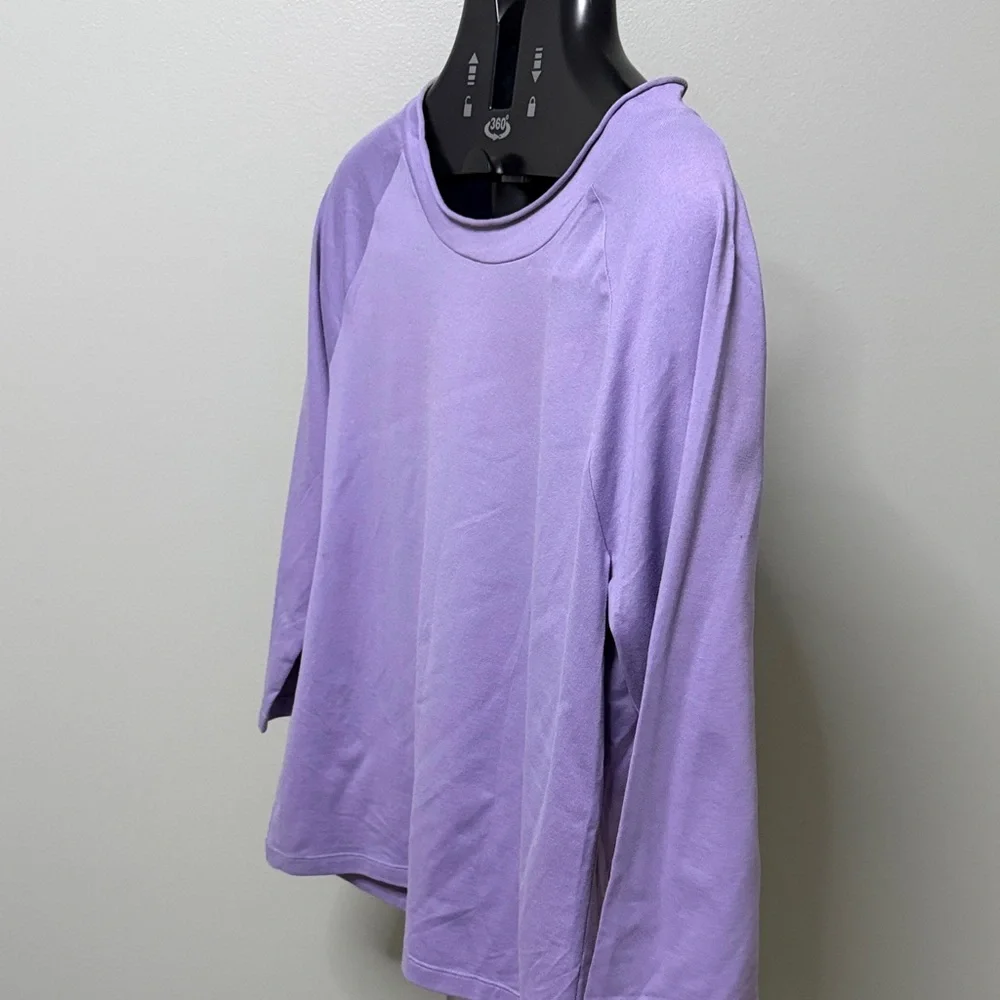 Danskin Purple 3/4 Sleeve Women's Yoga Top - Picture 3 of 6